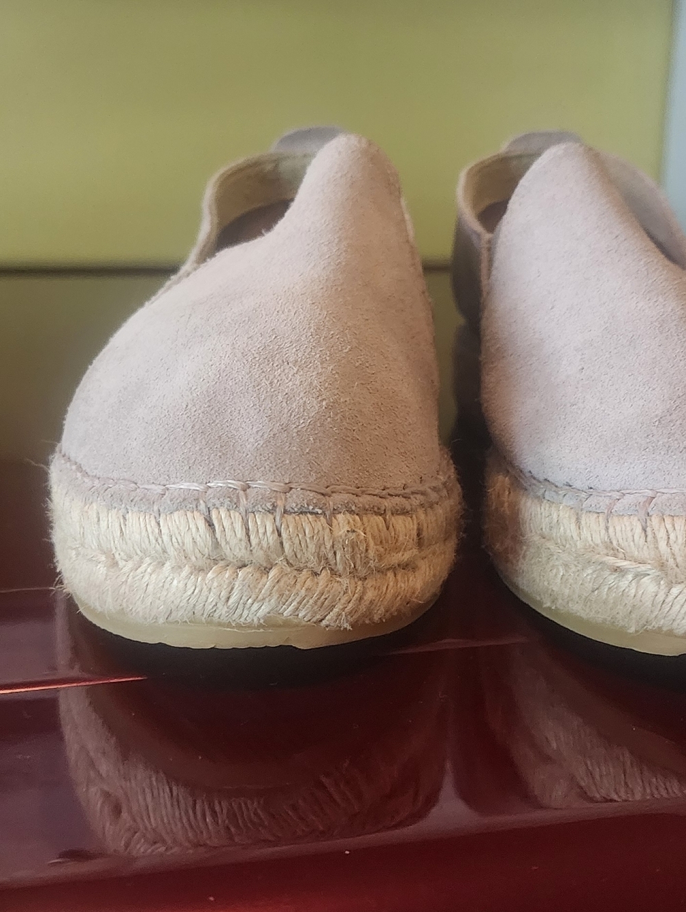 FABIOLAS ESPADRILLES size 38 / 8 / Taupe Suede Leather Upper / GUC - Picture 3 of 7